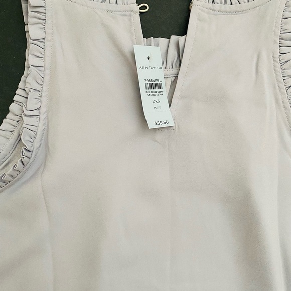 🎉2 for $15🎉 NWT ANN TAYLOR Ruffled Blue - Picture 2 of 3